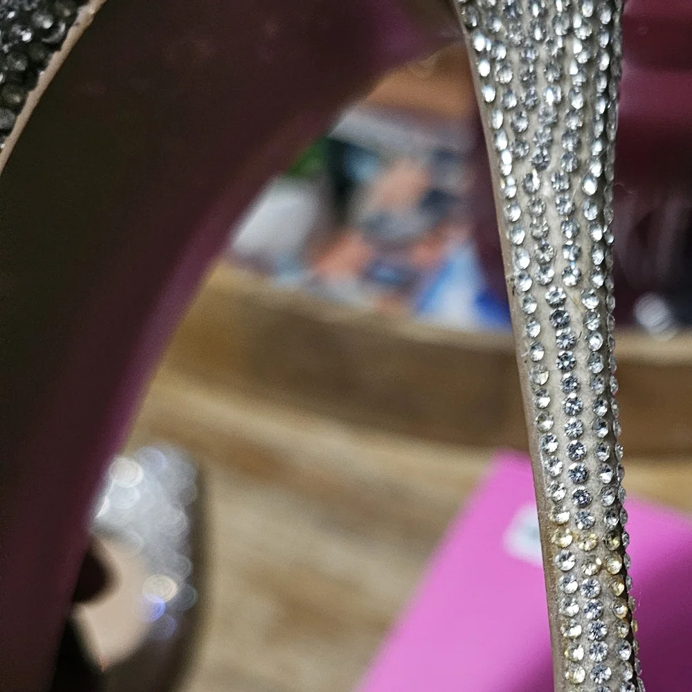 Steve Madden Daisy Crystal Silver Stiletto Heels - Picture 8 of 16